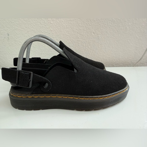Dr. Martens Black Suede Buckle Sandals - Picture 2 of 7